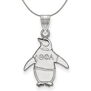 Sterling Silver Theta Phi Alpha Small Pendant Necklace - 24 Inch